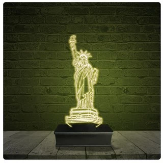 Led Luminária Acrílico Abajur - Estátua da Liberdade