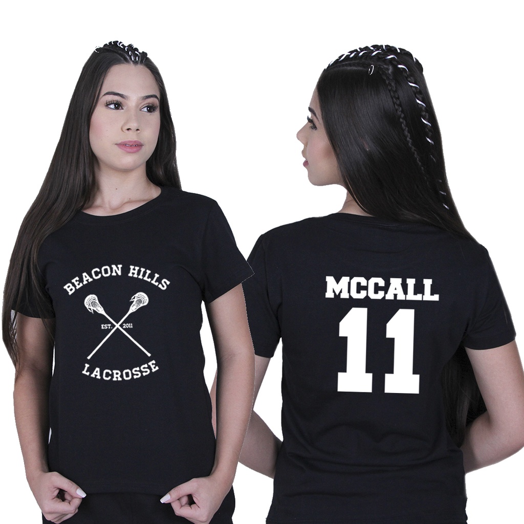 Camiseta de Presente Teen Wolf Beacon Hills Lacrosse Série Netflix Blusa  Casaco