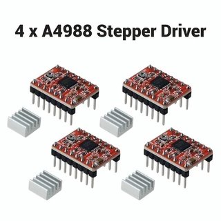 4x Drivers A4988 C/ Dissipador P/ Impresora 3d / Laser / Cnc