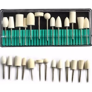 Kit com 12 Brocas Brancas Profissional com Base de Aço Inox