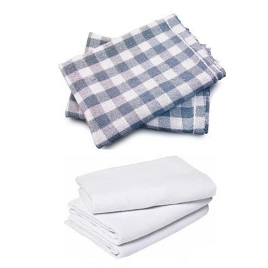 COM OFERTA Kit Com 5 Pano De Chão Para Limpeza Branco Ou Cinza ALTA QUALIDADE