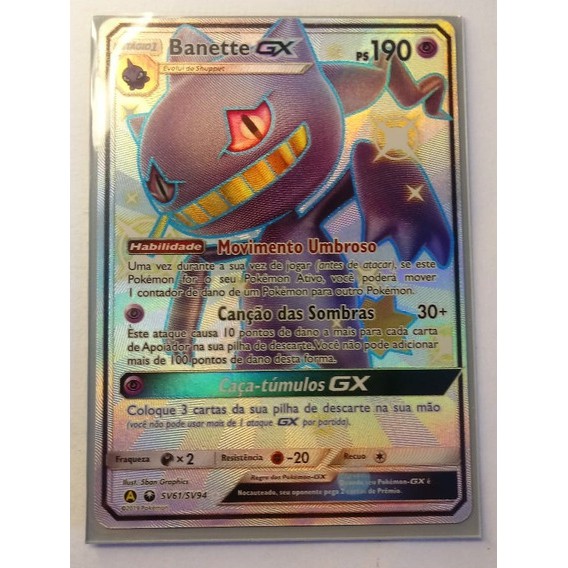 Carta Pokémon Original Electrode GX Destinos Ocultos Shiny PT-BR