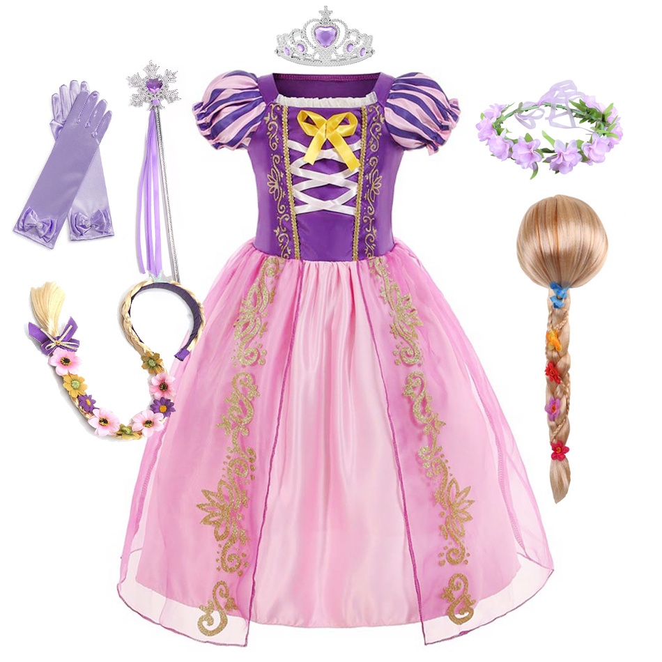 Vestido Princesa Infantil Roxo Lilás Roupa Realeza Midi Luxo serve para  Festa de Aniversário temático da Rapunzel e Sofia e Fantasia de Criança  para Carnaval