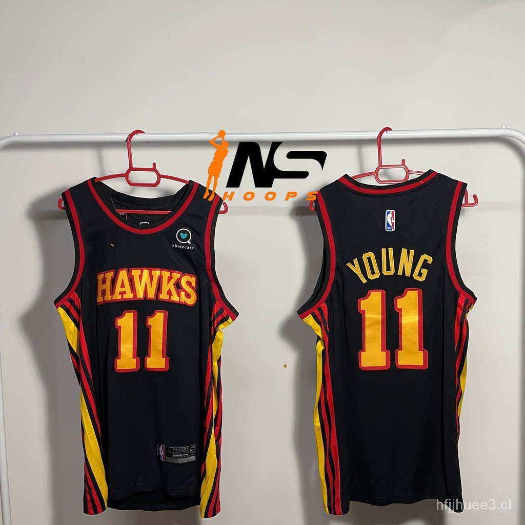 PZwx (Readystock Malásia) Camisa Nba Atlanta Hawks Trae Young # 11 (Compre 4 Grátis 1)