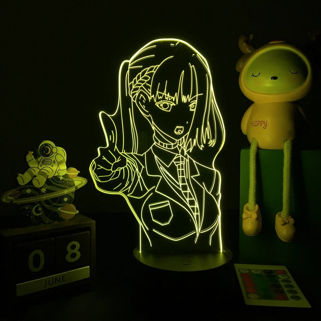 Anime Your Turn To Die Shin Tsukimi Figure Lâmpada Led Noturna Jagermeister