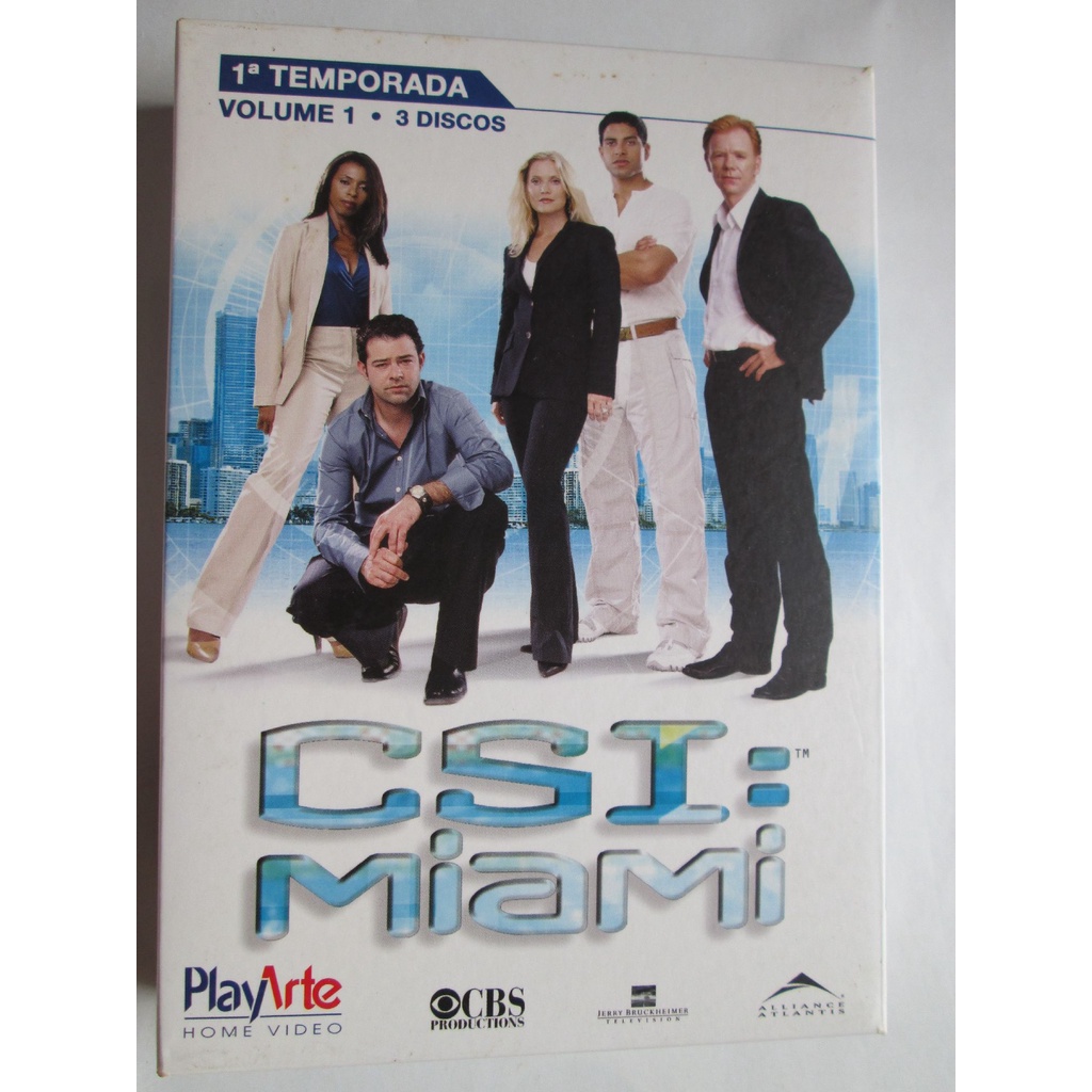 dvd csi miami 1a temporada vol 1 (box 3 dvds) | Shopee Brasil