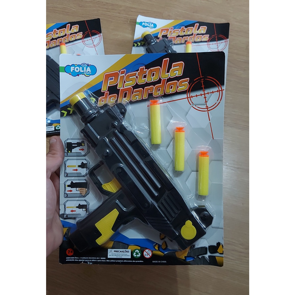 Pistola De Brinquedo Lança Dardos Shooter Arminha Beretta - Open