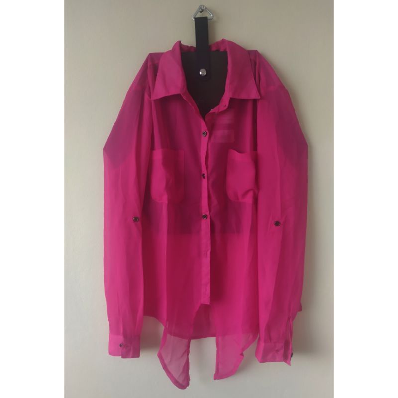 Camisa social store rosa pink feminina