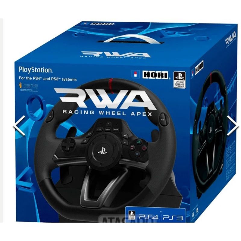 Volante Hori Racing Wheel Apex para PS4 e PS3 - Preto (142U)