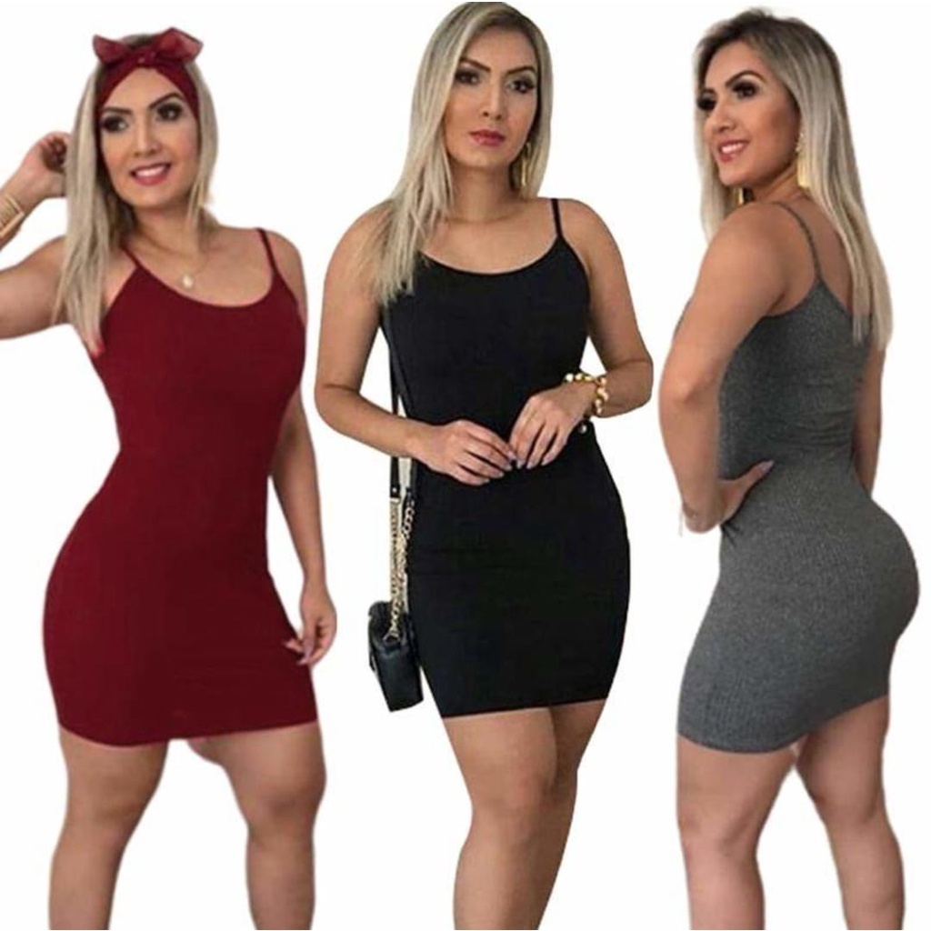 Vestido hot sale tubinho alcinha