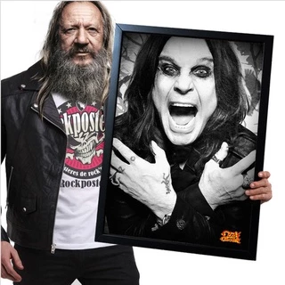 Quadro Com Moldura Ozzy Osbourne 04 Tamanho A2 60x42cm