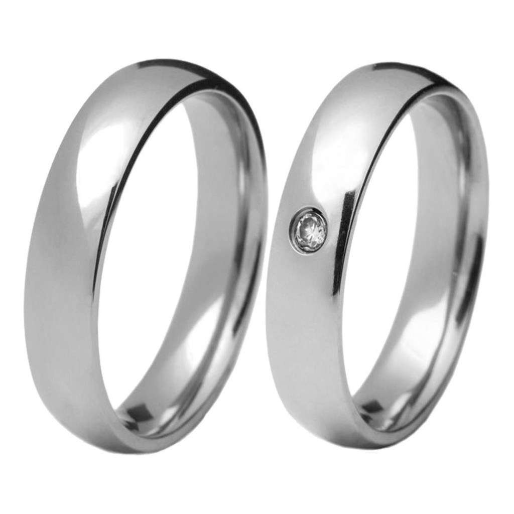 Par De Alianças Barata Namoro Compromisso Aço Cirurgico 5mm | Shopee Brasil