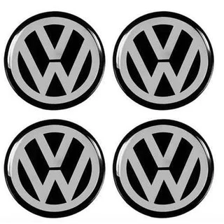 Kit 4 Adesivos Resinados P/ Calota E Roda Vw 51mm