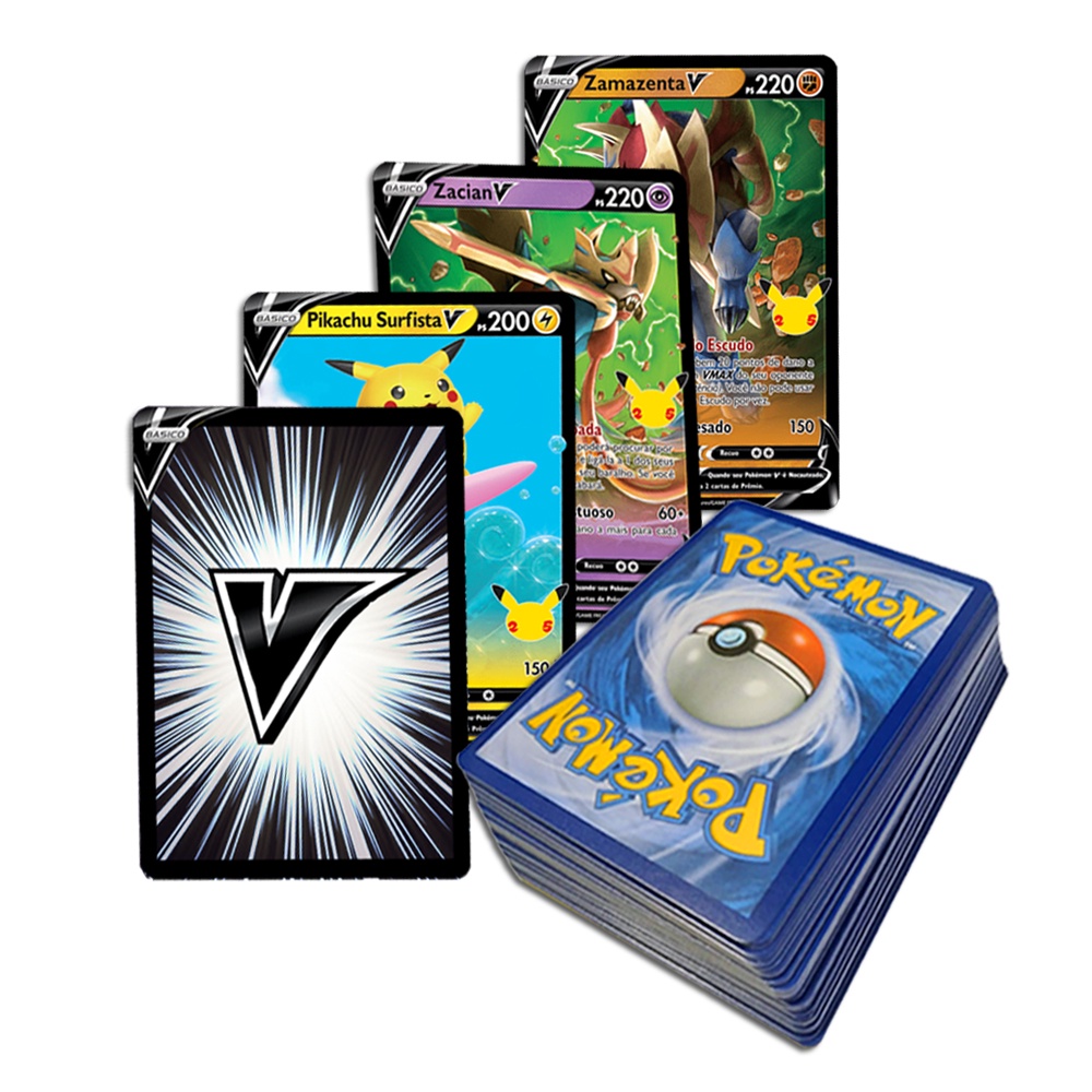 Booster Pokémon aleatório + 1 Carta Pokémon Brilhante aleatória