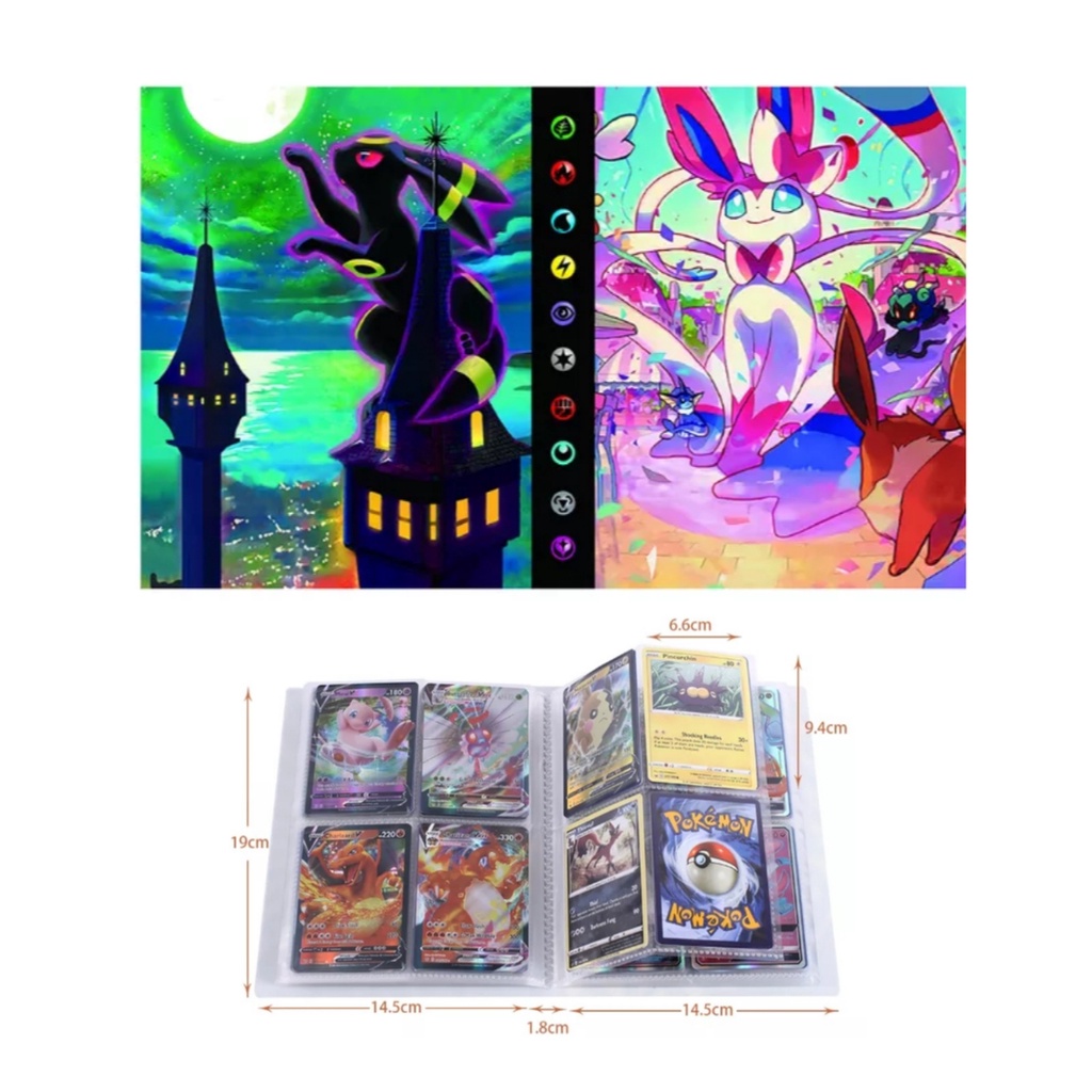 Porta 400 Cards Pokémon Charizard Album Fichario Com Ziper