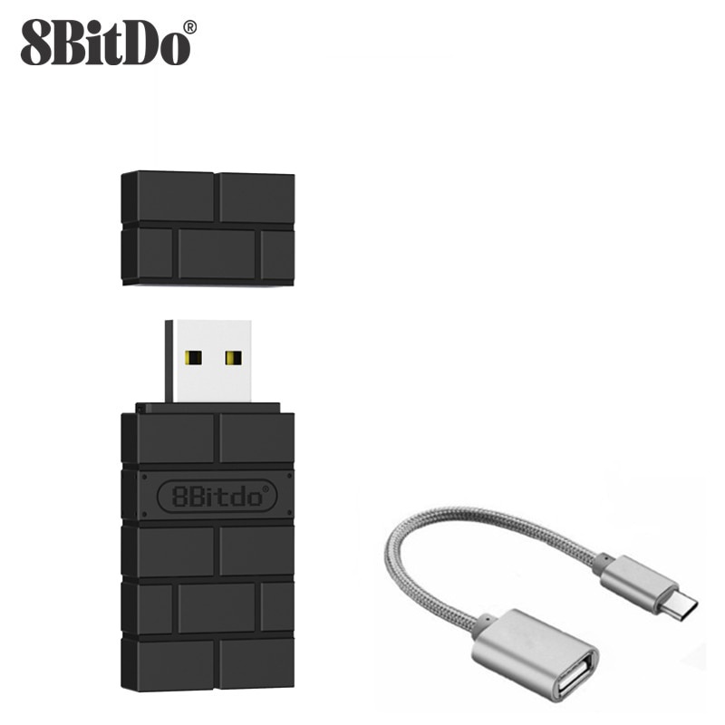 8BitDo USB Adaptador Sem Fio Bluetooth Receptor 2 Para Switch Klassische Konsole PS1 Mini PS4 Controlador