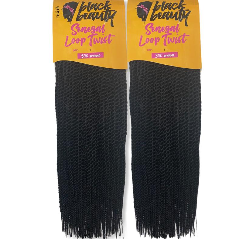 Cabelo Twist Loop Senegal 300gr Black Beauty- 2 pacotes | Shopee Brasil