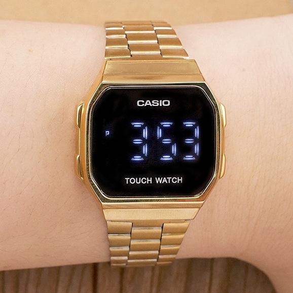 CASIO Vintage Touch Screen waterproof Unisex Watch gold rossgold