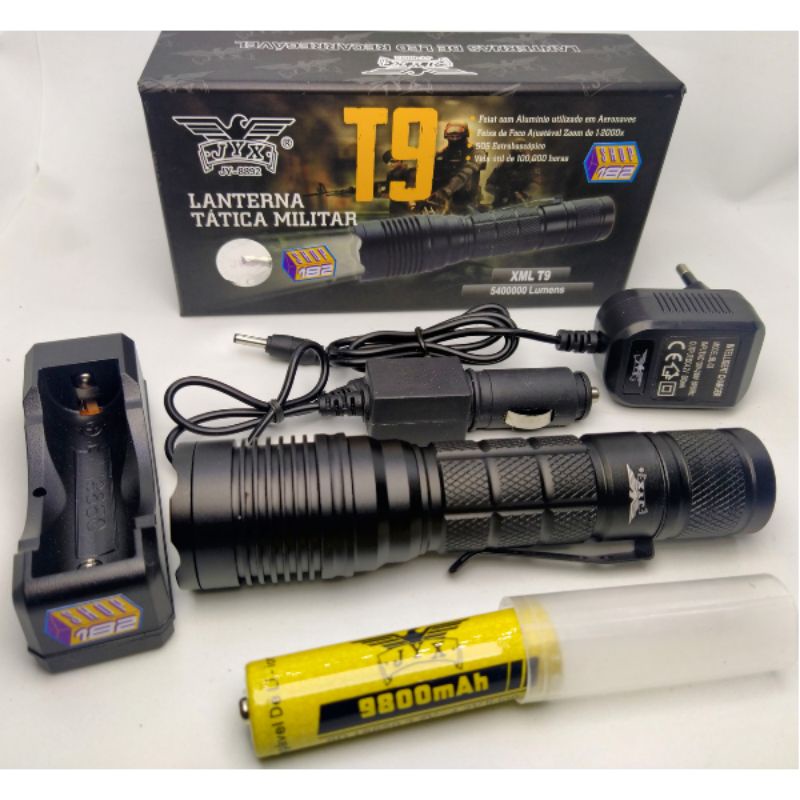 Lanterna Tática Led Branco Cree Xml - T9 Lançamento JYX-8892