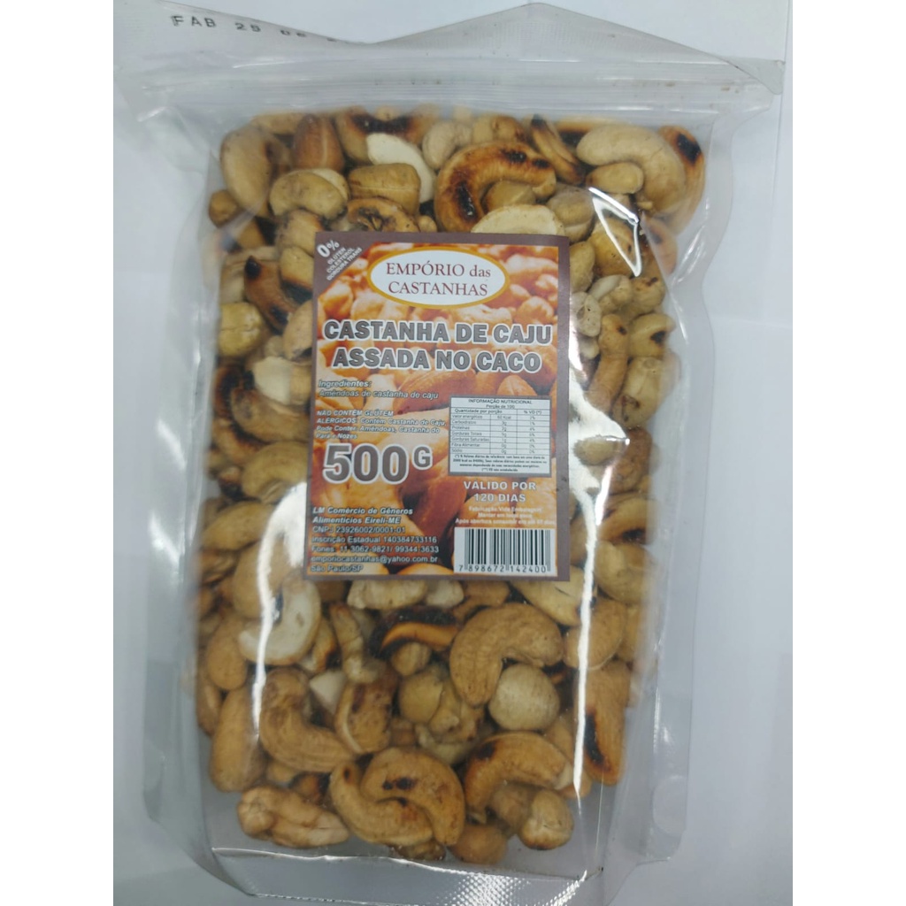 Castanhas de caju 500G | Shopee Brasil