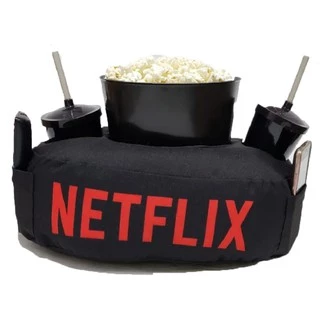 Kit Almofada Com Porta Pipoca Balde + 2 Copos Netflix, Presente dia dos Namorados