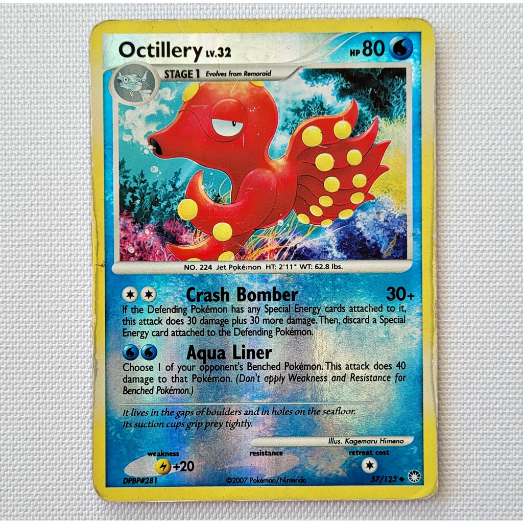 Carta Antiga Pokemon Octillery 57/123 Reverse Holo Mysterious