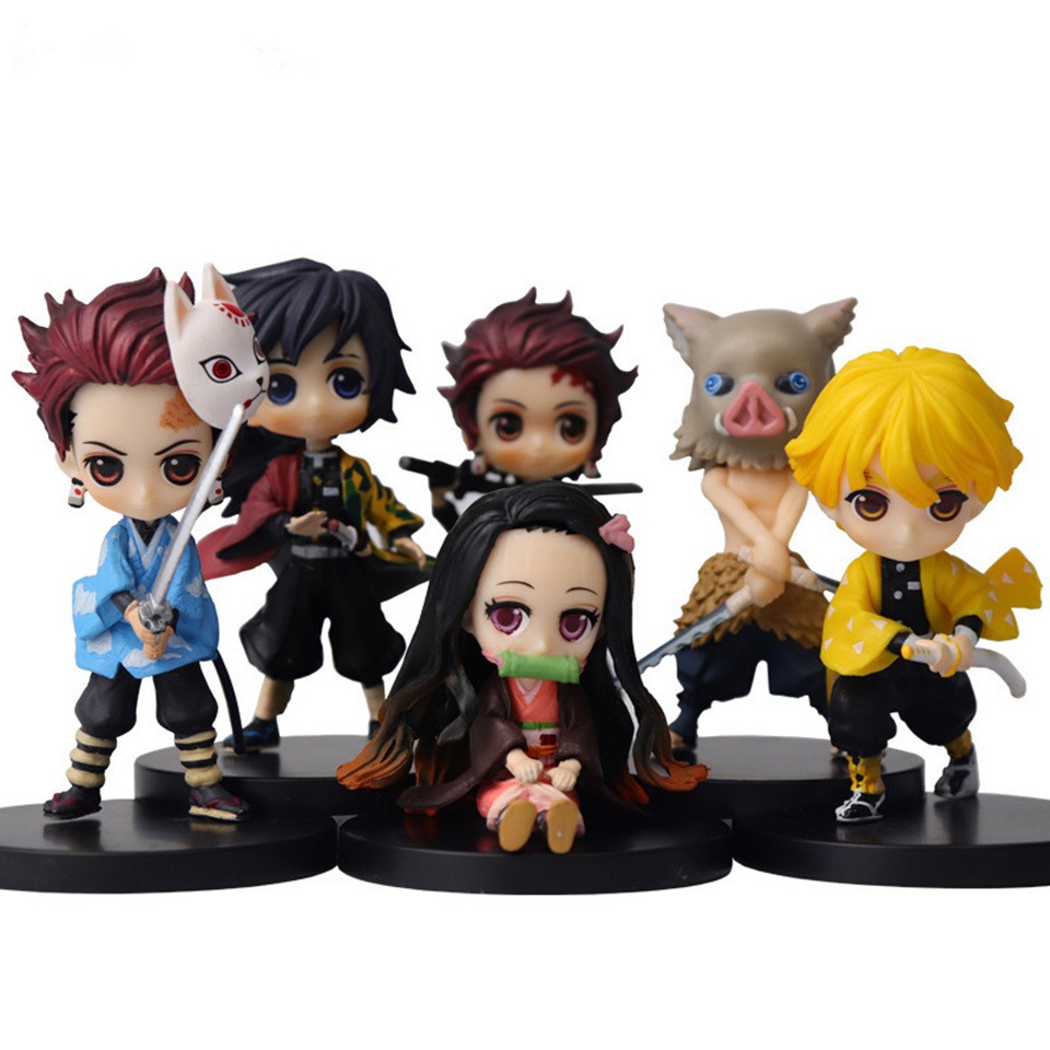Kimetsu no Yaiba Miniaturas Action Figure Demon Slayer Figura de Ação