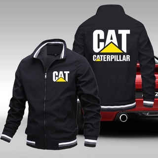 Venda Quente Homens Zipper Casacos Moda Truck Cat Caterpillar