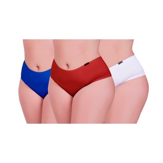 Kit Com 7 Calcinhas Plus Size Cintura Cós Alto Microfibra Senhora MODELADORA Promoção Lisas