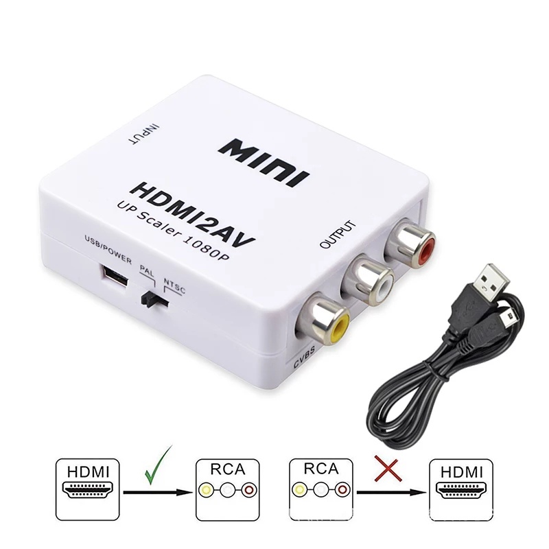 Mini Adaptador Conversor De Hdmi Para Video Composto Rca Av Pronta Entrega Shopee Brasil