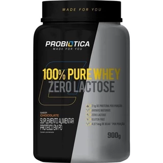 100% Pure Whey Zero Lactose (900G) - Probiótica