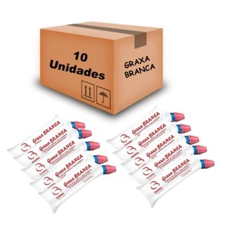Graxa Branca 10 Pç Lubrificante Corrente De Moto Promoção ATACADO SUZUKI HONDA