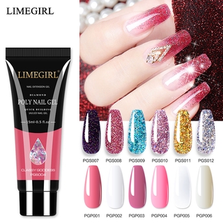[LIMEGIRL Polygel Para Extensões De Decoração De Unhas Poly Uv Builder Gel Verniz Desenho De Arte Todas As Manicures 1PCS 15mltasty Unha