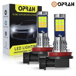 (2PCS) Lâmpada LED De Duas Cores Para Carro H11 H3 H7 881 9005/9006 De Nevoeiro DRL Luz Diurna Branca + Amarelo 12V