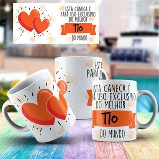 Caneca Porcelana- Presente Para O Melhor Tio Do Mundo