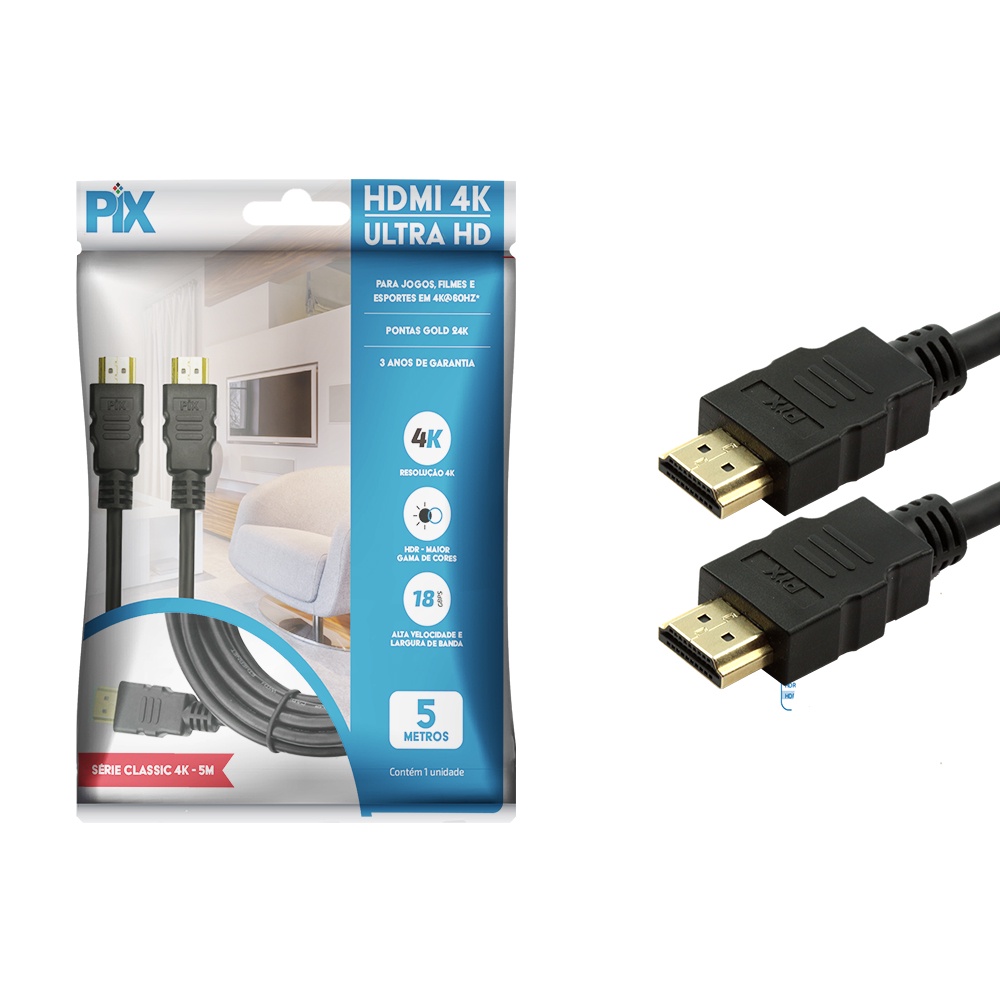Cavo HDMI Full HD 4K 3D 1,5 metri 1080p Connettori Dorati alta velocità