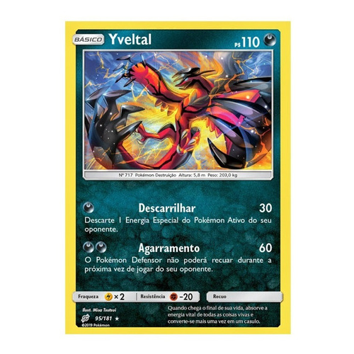 Cartas Pokémon Lendários E Míticos Yveltal E Kyogre Incrível