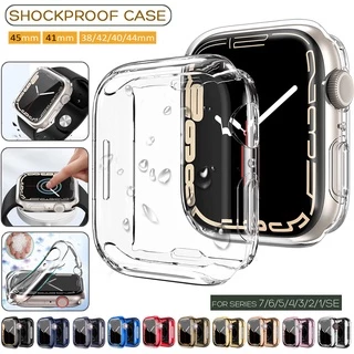 Full Cover Soft TPU For Apple Watch 7/6/5/4/3/2/1/SE 45mm/41mm/44mm/42mm/40mm/38mm Protective Case