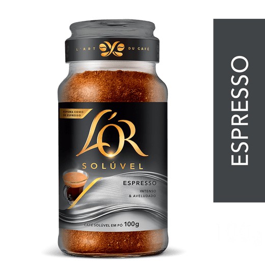 Café Lor Solúvel Espresso vidro com 100 g Intenso e aveludado