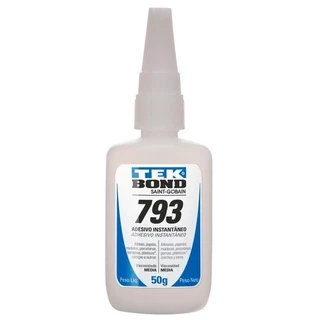 Cola Adesiva Instantânea Cianoacrilato 50 GR 793 Bico Anti Entupimento TEKBOND em Oferta na Shopee