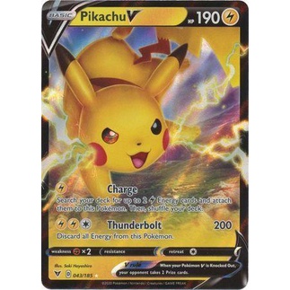 Carta Pokemon Pikachu V Português 43/185 ou Promo SWSH061 Card Original  Copag - Pronta Entrega