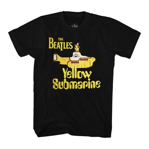 Beatles Yellow Submarine Trucker Cap - Mesh Back Baseball Hat With Music Logo, Black Adjustable Hat