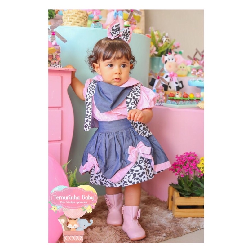 Roupa de best sale fazendinha infantil