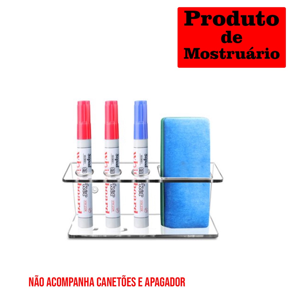 Suporte Para Canetões Apagador Lousa Branca Quadro Branco