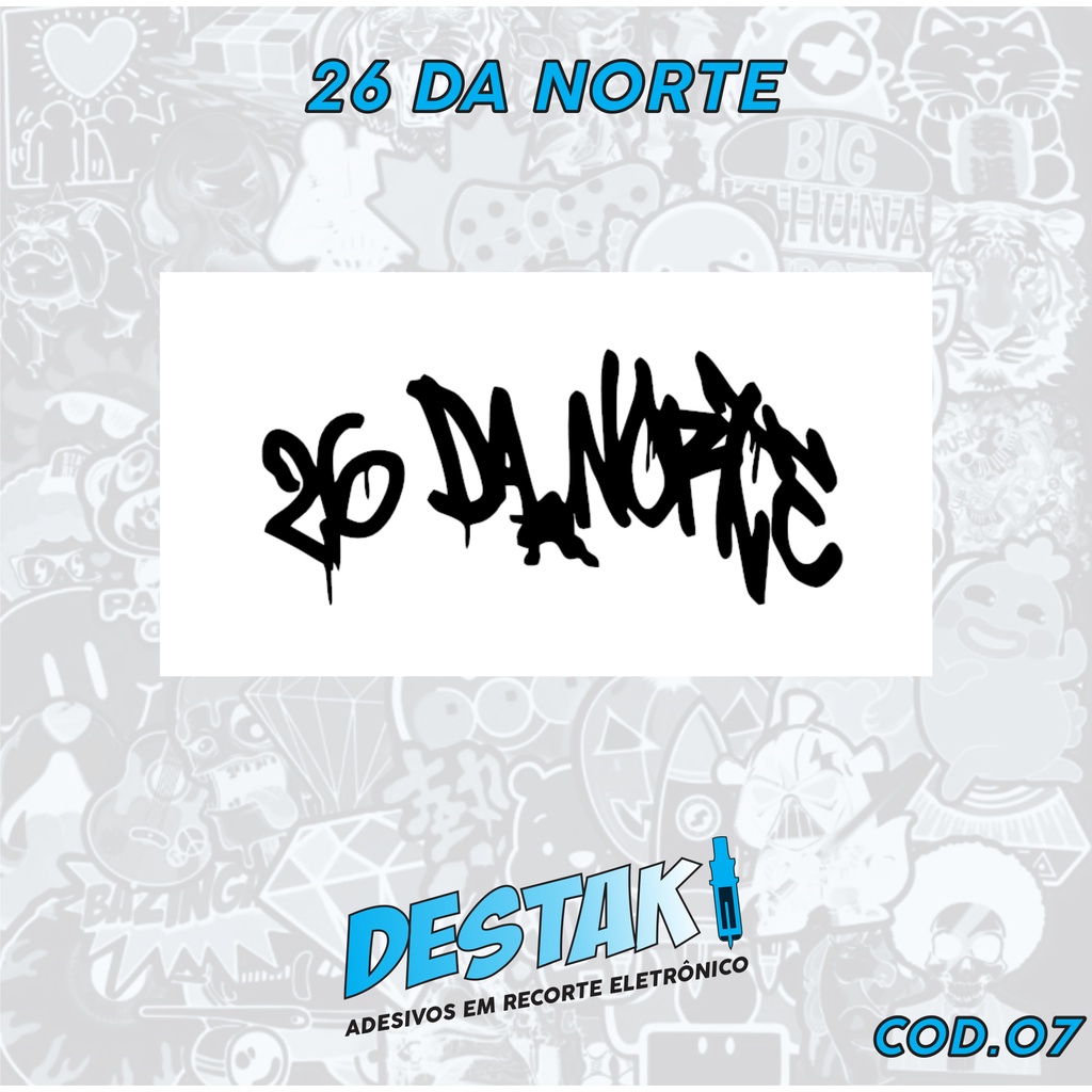 Adesivo 26 da Norte (10x4,5cm) | Shopee Brasil