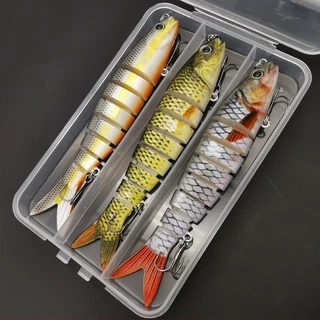 8 Segmento Fishing Lure Multi Articulado Isca Artificial Lento Sinking De Pesca Biônico Legal Artes