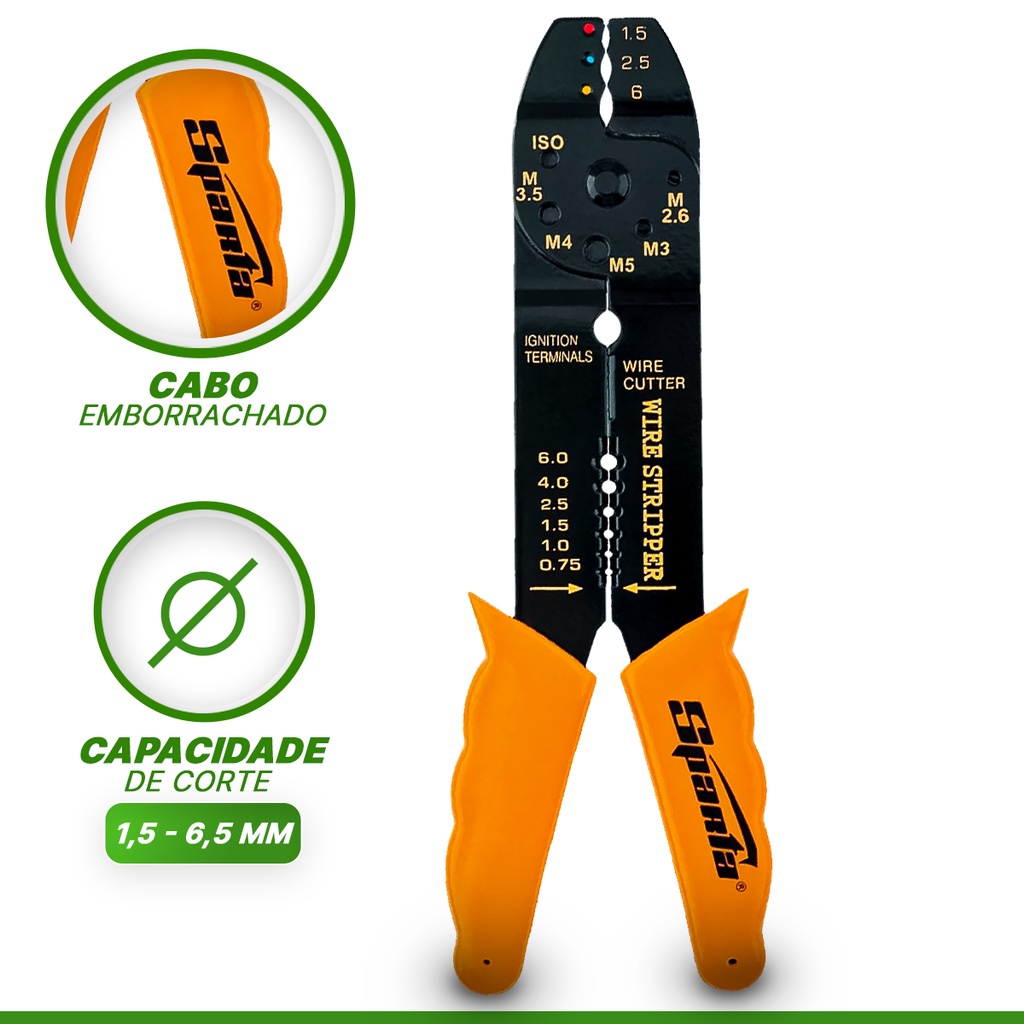 Alicate Para Cortar Descascar Fios 1,5 A 6,5mm Sparta | Shopee Brasil