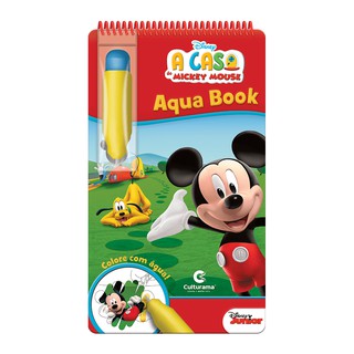 Aquabook Mickey Mouse Disney Pinta Com Água Livro Capa Dura Infantil
