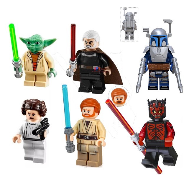 Bonecos Star Wars Super Heróis compatíveis com blocos de montar Lego ...