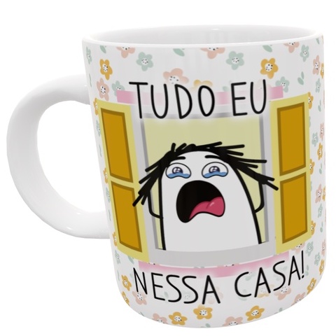 Caneca Personalizada Dia Das Mães Divertida Flork-Tudo Eu nessa Casa- Quando Eu Sumir Você Vai dar Valor + Caixinha de Presente